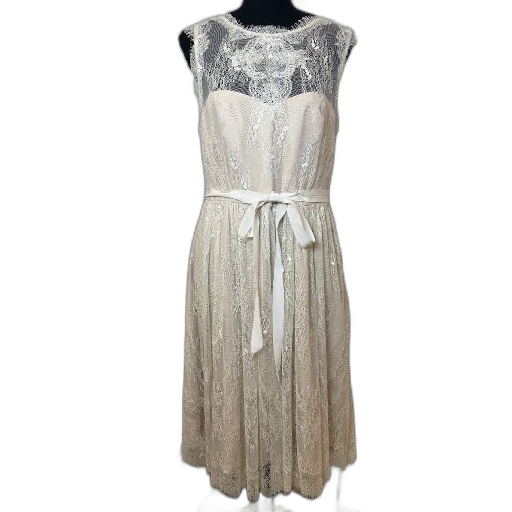 BHLDN Hitherto Celia Dress Womens Size 12 Wedding Boho Beach Lace Event Formal